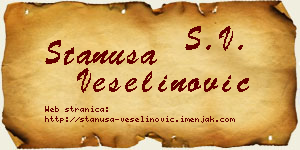 Stanuša Veselinović vizit kartica
